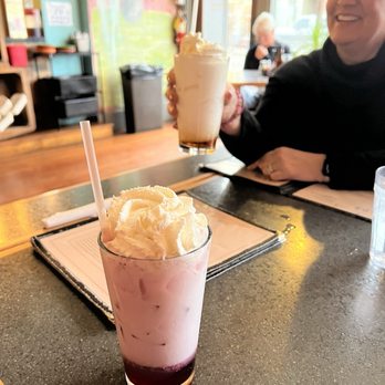 Amicas Pizza & Microbrewery - Italian crème soda!  Cherry and Carmel - Pizza Near Me - Salida, Colorado