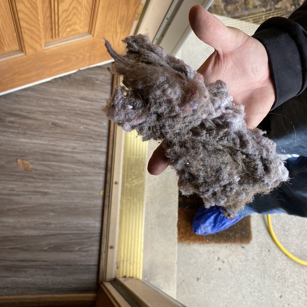Advanced Home Services - Compacted lint that was clogging the dryer - Heating & Air Conditioning/HVAC Near Me