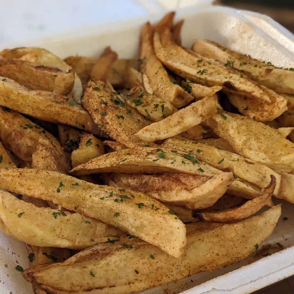 Sparkle’s Hamburger Spot - Large seasoned fries - Burgers Near Me - Houston, Texas Sparkle’s Hamburger Spot - Large seasoned fries - Burgers Near Me - Houston, Texas