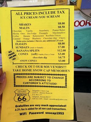 Menu photo 3 Delgadillo's Snow Cap Drive-In Seligman, AZ Menu photo 3 Delgadillo's Snow Cap Drive-In Seligman, AZ