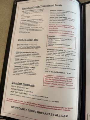 Menu photo 5 Woody's Diner Newport Beach, CA Menu photo 5 Woody's Diner Newport Beach, CA