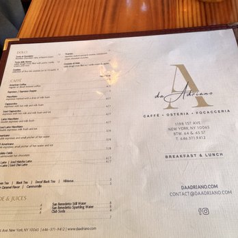 da Adriano - Menu - Salad Near Me - New York, New York