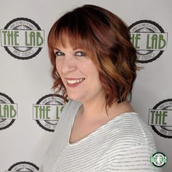 The Lab Hair Studio - Woman's Haircut with Copper, Orange, and Red Color Melt compliments of  Megan G., Stylist. Vibe On!