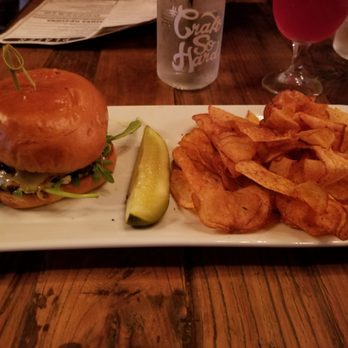 Bread & Barley - Bread & Barely Burger. Very juicy but a little small. $13 - Gastropubs Near Me - Covina, California