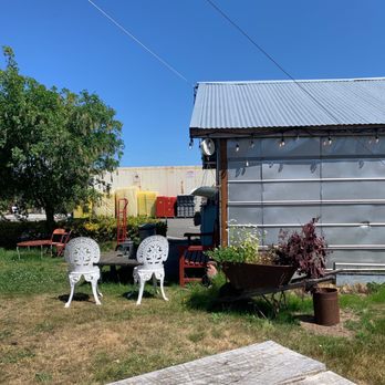 Bow Hill Blueberries - Out door seating was quaint. - Fruits & Veggies Near Me - Bow, Washington