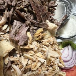 Shawarma chicken and Shawarma Beef - Platters. Shawarma chicken and Shawarma Beef - Platters.