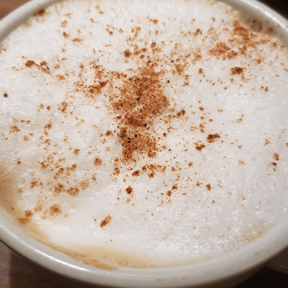 Prime Roast Coffee Company - Cappuccino with Almond milk. - Coffee & Tea Near Me - Keene, New Hampshire Prime Roast Coffee Company - Cappuccino with Almond milk. - Coffee & Tea Near Me - Keene, New Hampshire