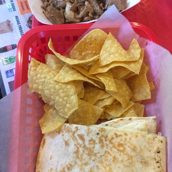 Tacos Nayarit - Cheese quesadilla with chips. The Carnitas on the side. - Mexican Near Me - Columbia, South Carolina Tacos Nayarit - Cheese quesadilla with chips. The Carnitas on the side. - Mexican Near Me - Columbia, South Carolina