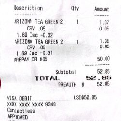 Shell Oil Products - Receipt for gas paid for he never received.