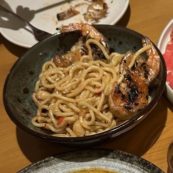 NEP Cafe - Garlic Noodle with Charred Shrimp - Breakfast & Brunch Near Me - Irvine, California NEP Cafe - Garlic Noodle with Charred Shrimp - Breakfast & Brunch Near Me - Irvine, California