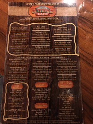 Menu photo 8 Old Town Cafe West Yellowstone, MT Menu photo 8 Old Town Cafe West Yellowstone, MT