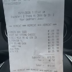 Circle K - The last 5 items were extra charges