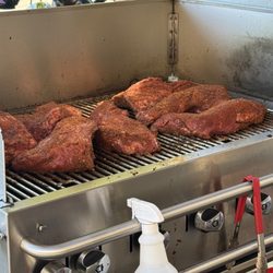 Holiday Market - The tri-tip on the barbecue grill