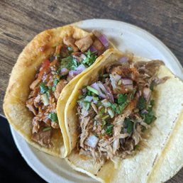 two tacos on a plate