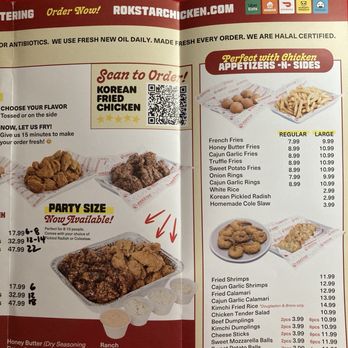 Rokstar Chicken Harlem - Current Menu 02/23/25 - Chicken Wings Near Me - New York, New York