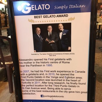 Punto Gelato - Best gelato award 2019 - Ice Cream & Frozen Yogurt Near Me - Toronto, Ontario Punto Gelato - Best gelato award 2019 - Ice Cream & Frozen Yogurt Near Me - Toronto, Ontario