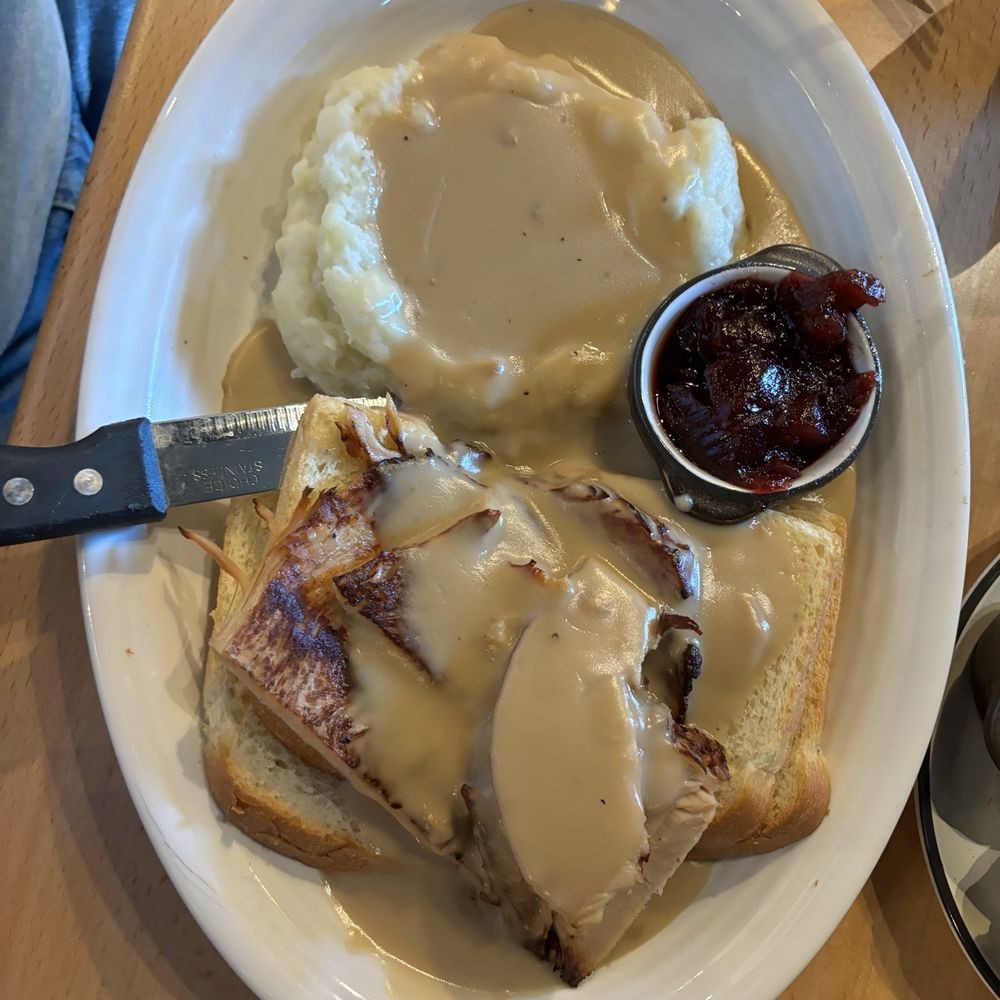 Janet’s Cafe - Open faced hot turkey meal with mashed potatoes and gravy, cranberry sauce - Coffee & Tea Near Me - Eagle, Idaho Janet’s Cafe - Open faced hot turkey meal with mashed potatoes and gravy, cranberry sauce - Coffee & Tea Near Me - Eagle, Idaho