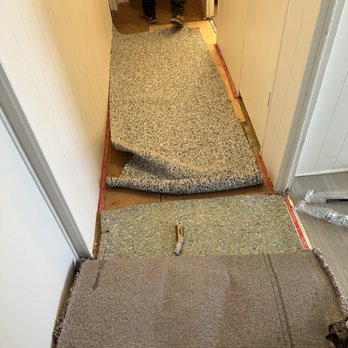 Integrity Leveling - New carpet padding being installed. - Mobile Home Repair Near Me - Temecula, California