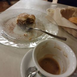 Tiramisu and a finished double espresso!