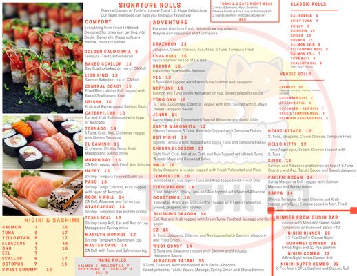 Menu photo 4 Toshi 1.0 Atascadero, CA Menu photo 4 Toshi 1.0 Atascadero, CA