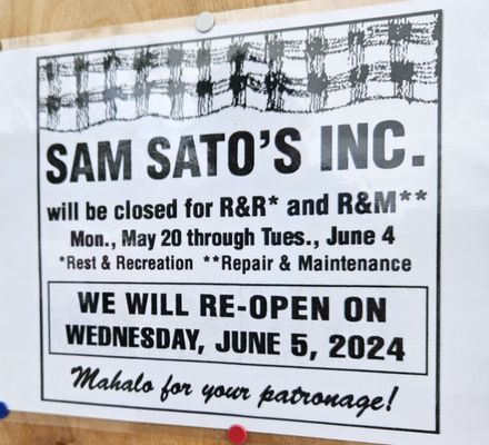 Sam Sato's Inc by null