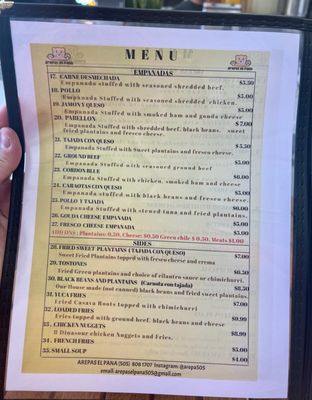 Menu photo 3 Arepas el Pana Albuquerque, NM