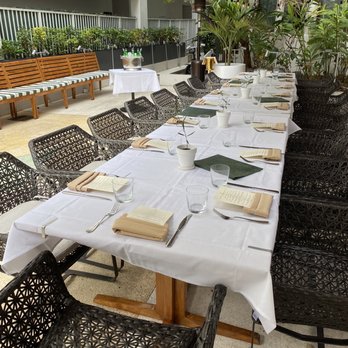 Extra Virgin Bistro Miami Beach - Beautiful private outdoor seating with custom printed menus! - Italian Near Me - Miami Beach, Florida Extra Virgin Bistro Miami Beach - Beautiful private outdoor seating with custom printed menus! - Italian Near Me - Miami Beach, Florida