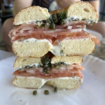 in house coffee - Lox supreme bagel sandwich - Coffee & Tea Near Me - San Dimas, California