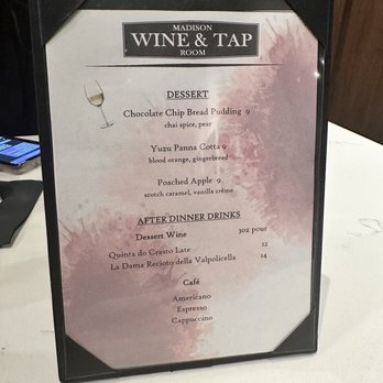 Madison Wine & Tap - Dessert menu - Wine Bars Near Me - Madison, New Jersey Madison Wine & Tap - Dessert menu - Wine Bars Near Me - Madison, New Jersey