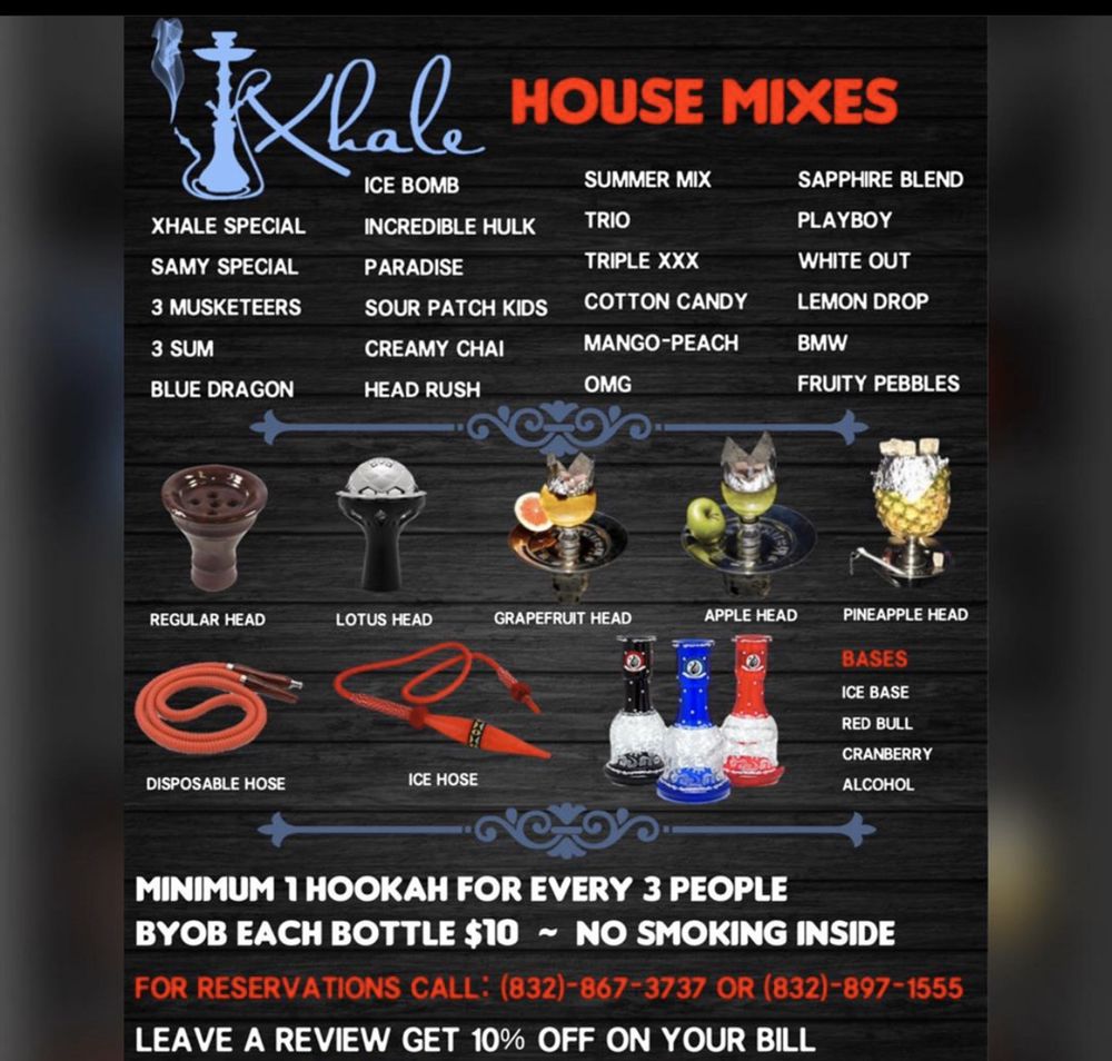 XHALE HOOKAH LOUNGE Updated September 2024 867 Dulles Ave, Stafford