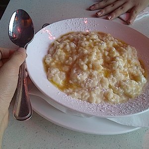 Photo of Market Cafe - New York, NY, United States. GIGANTIC rice pudding. Seriously, it serves three.