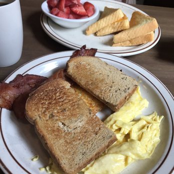 Chace's Pancake Corral - Ladies plate (front) & Grilled Cheese with fruit (back) - American Near Me - Bellevue, Washington