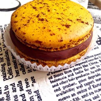 Pierre Hermé - Passion fruit and chocolate large macaron - Chocolatiers & Shops Near Me - Paris, 75