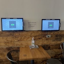 Kiosks where you order your meal