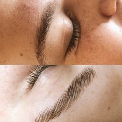 Microblading and brow lamination services
