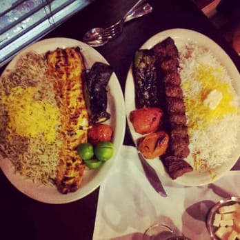 Nersses Vanak - bhagolo polo (basmati rice with dill n lima beans ) with white fish and Soltani ( Beef kabob with filter mignon) - Middle Eastern Near Me - Glendale, California