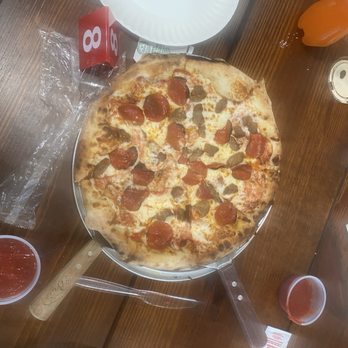 The Exchange Pizza Depot - The Jordan - sausage & pepperoni. - Pizza Near Me - Monroe, North Carolina