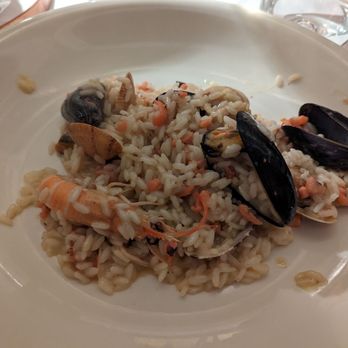 Il Tempio di Iside - Seafood risotto (3 mussels. 6 clams. 1 shrimp!) - Mediterranean Near Me - Rome, RM Il Tempio di Iside - Seafood risotto (3 mussels. 6 clams. 1 shrimp!) - Mediterranean Near Me - Rome, RM