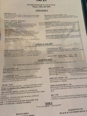Menu photo 3 TAP21 Manistique, MI Menu photo 3 TAP21 Manistique, MI