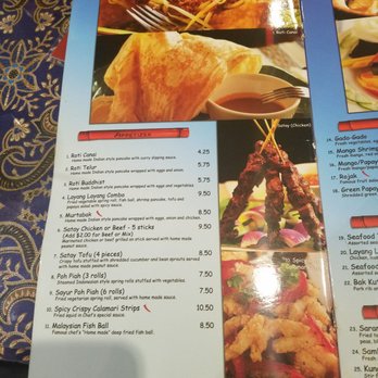 Layang Layang - Menu - Malaysian Near Me - Milpitas, California