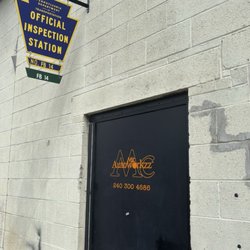 MC Autoworkzz - Door to the office MC Autoworkzz in Collegeville PA also Pennsylvania inspection station signage.