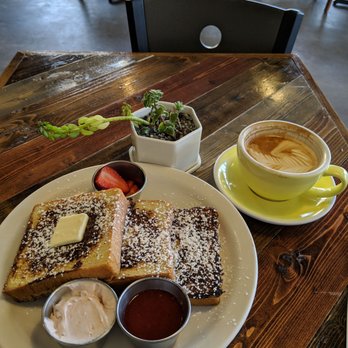 Dandelion Cafe - French toast and latte - Coffee & Tea Near Me - Bellaire, Texas