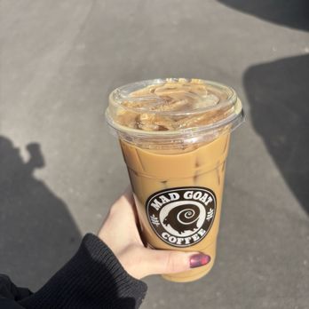 Mad Goat Coffee - Large vanilla latte - Coffee & Tea Near Me - Danville, Illinois Mad Goat Coffee - Large vanilla latte - Coffee & Tea Near Me - Danville, Illinois