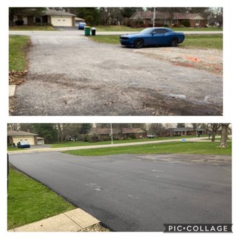 Young & Sons Asphalt Paving - Before and after of driveway. - Masonry/Concrete Near Me - Whitestown, Indiana Young & Sons Asphalt Paving - Before and after of driveway. - Masonry/Concrete Near Me - Whitestown, Indiana