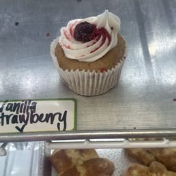 Vanilla strawberry Jumbo Cupcakes (Dairy Free)