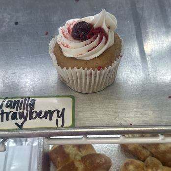 Wave the Grain - Vanilla strawberry Jumbo Cupcakes (Dairy Free) - Coffee & Tea Near Me - Centennial, Colorado