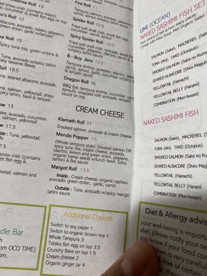 Menu photo 1 Oco Time Ukiah, CA