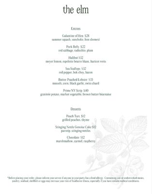 Menu photo 2 The Elm Great Barrington, MA Menu photo 2 The Elm Great Barrington, MA