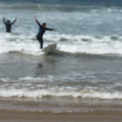 Avila Beach Surf School - Look how excited Steve our instructor from Avlia is for me! He was great and highly recommend you request him!!