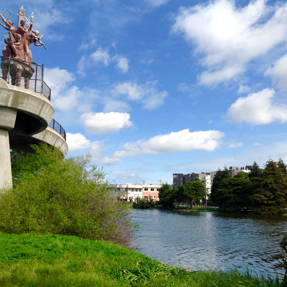 Berkeley Aquatic Park - Pedestrian footbridge over I-80. - Parks Near Me - Berkeley, California